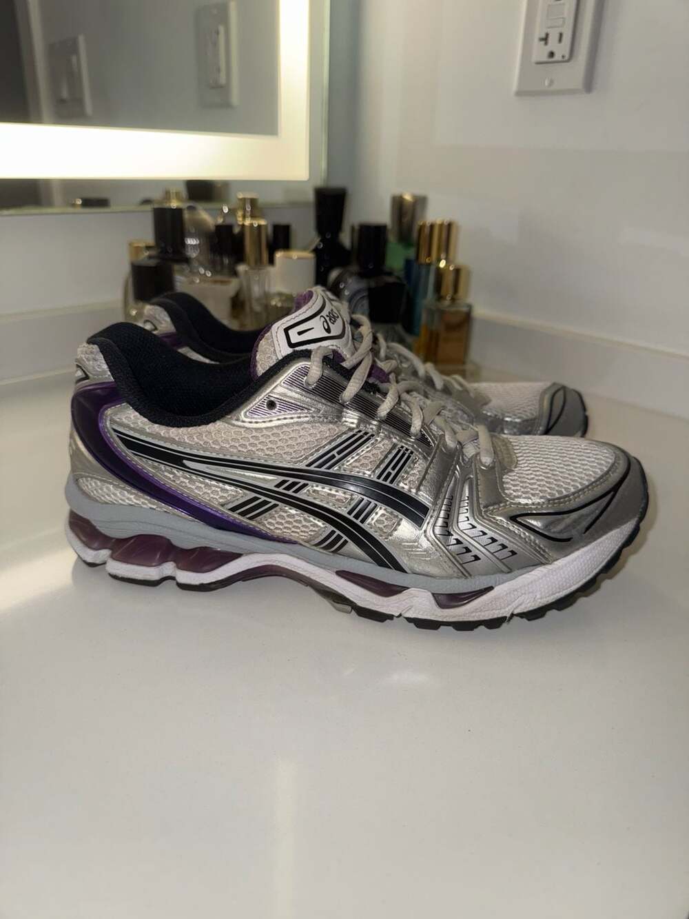 ASICS Gel-Kayano 14 Silver Dark Grape Women's Sneakers